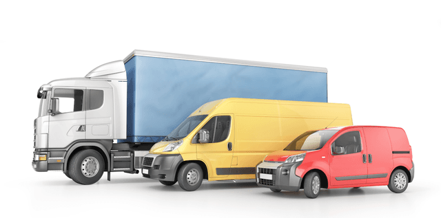 Color illustration of multiple truck types